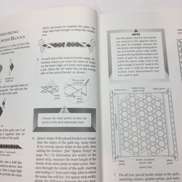 Vintage 1995 Patchwork Place Trouble Free Triangles Gayle Bong 11 Quilt Patterns - Picture 10 of 15